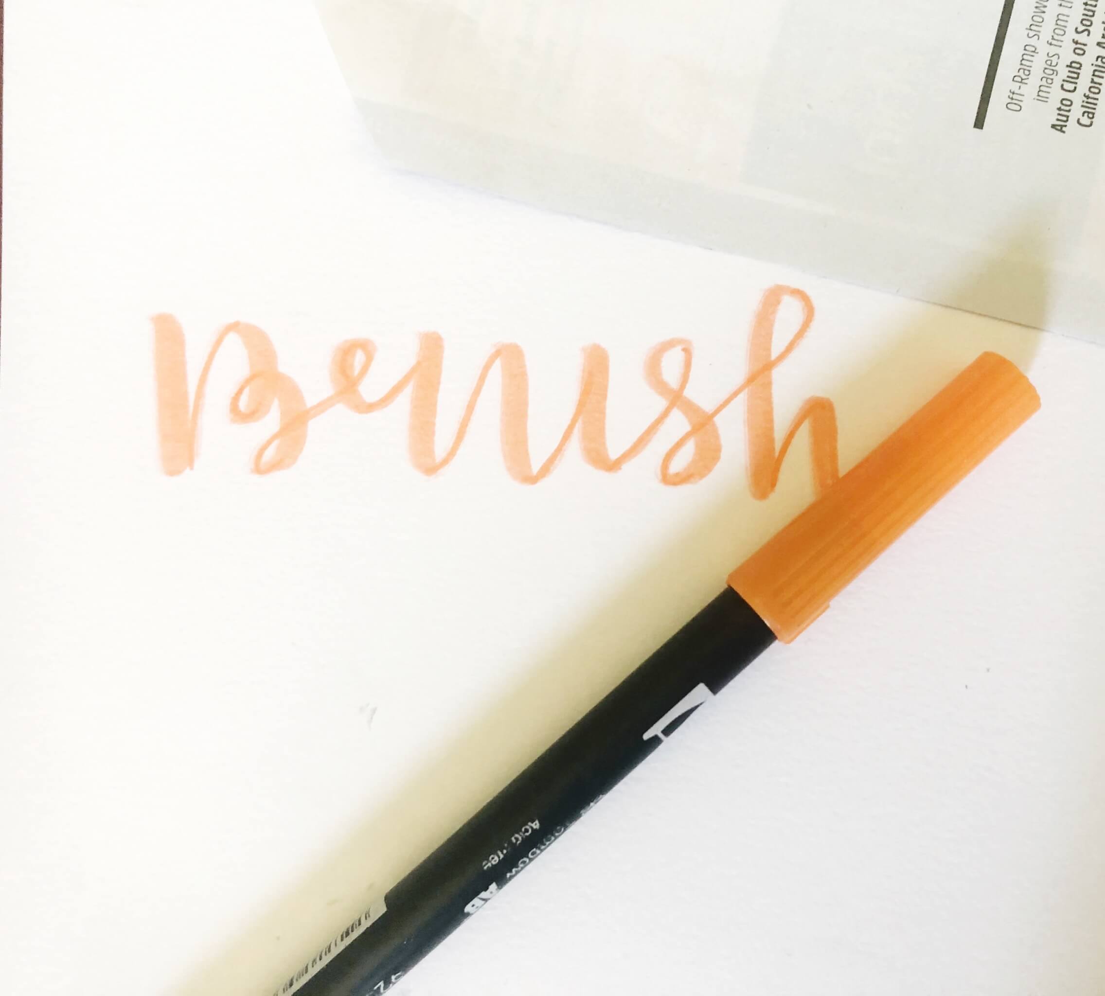 How to use the Tombow dual brush pen for brush calligraphy