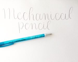 Can Calligraphy Be Done With A Mechanical Pencil