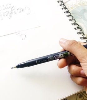 Tombow Fudenosuke WS-BH Calligraphy Brush Pen, Hard