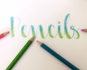 How To Do Calligraphy With Colored Pencils