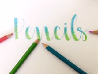 How To Do Calligraphy With Colored Pencils