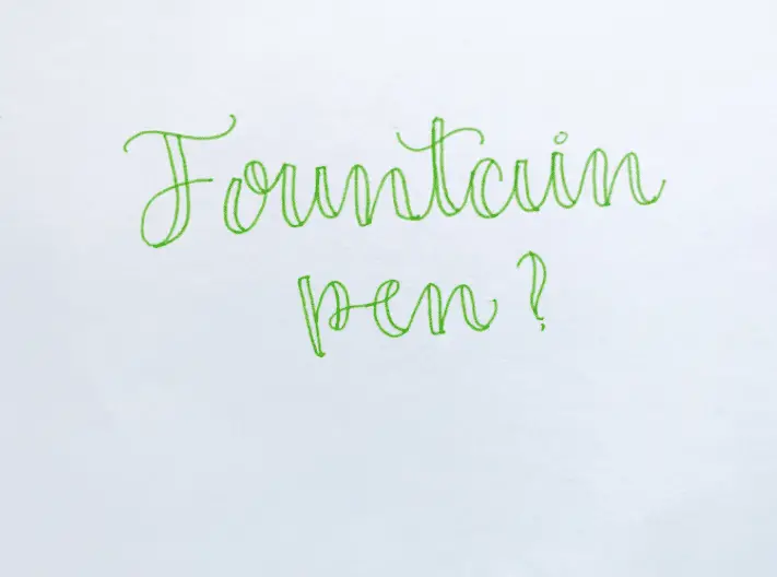 Can You Do Calligraphy With A Fountain Pen